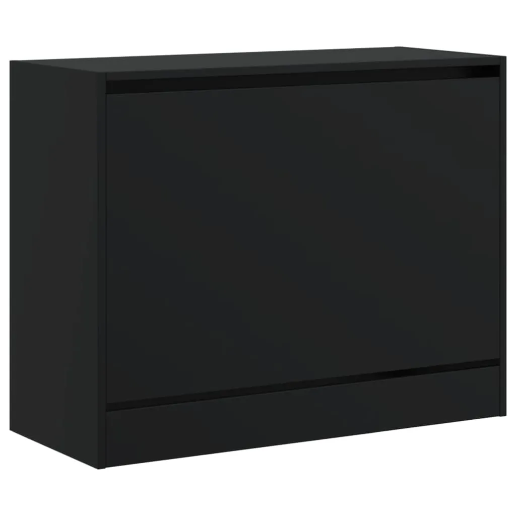 Shoe Cabinet Black 80x34x63 cm Engineered Wood