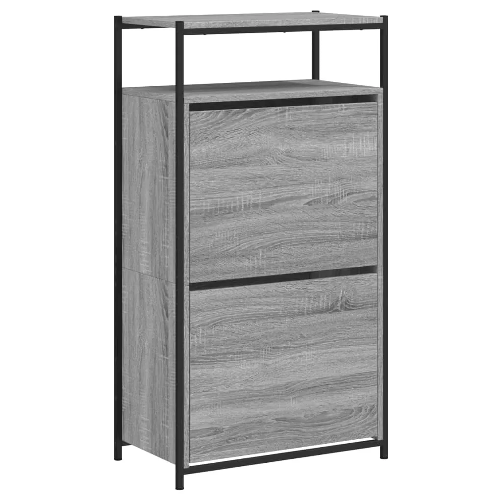 Shoe Cabinet Grey Sonoma 60x34x112 Engineered Wood