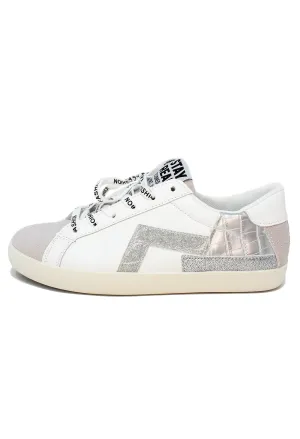 Silver Fashion Laced Trainers
