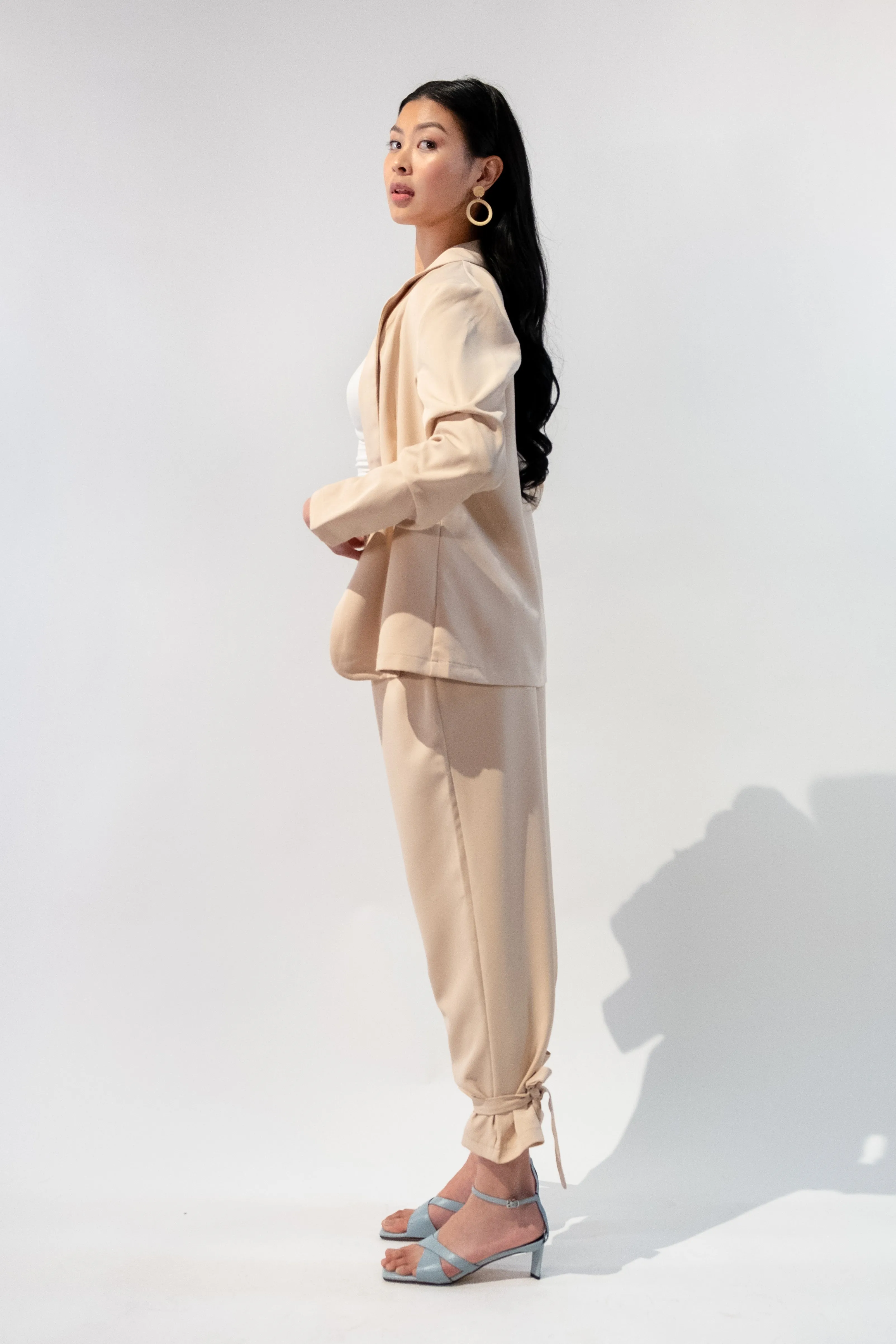 Single Breasted Blazer and Tailored Pants Set