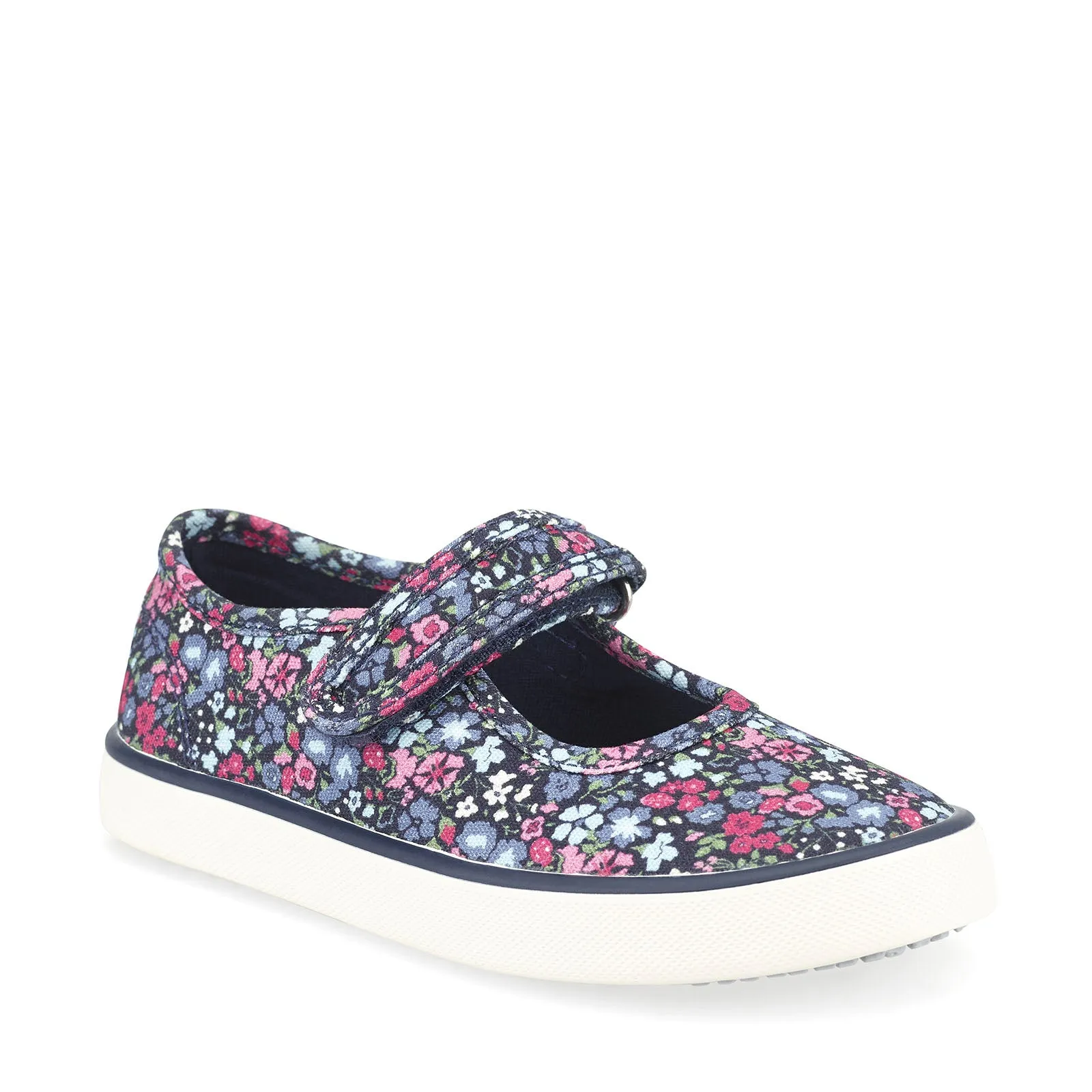 Start-Rite Blossom Navy Floral Canvas