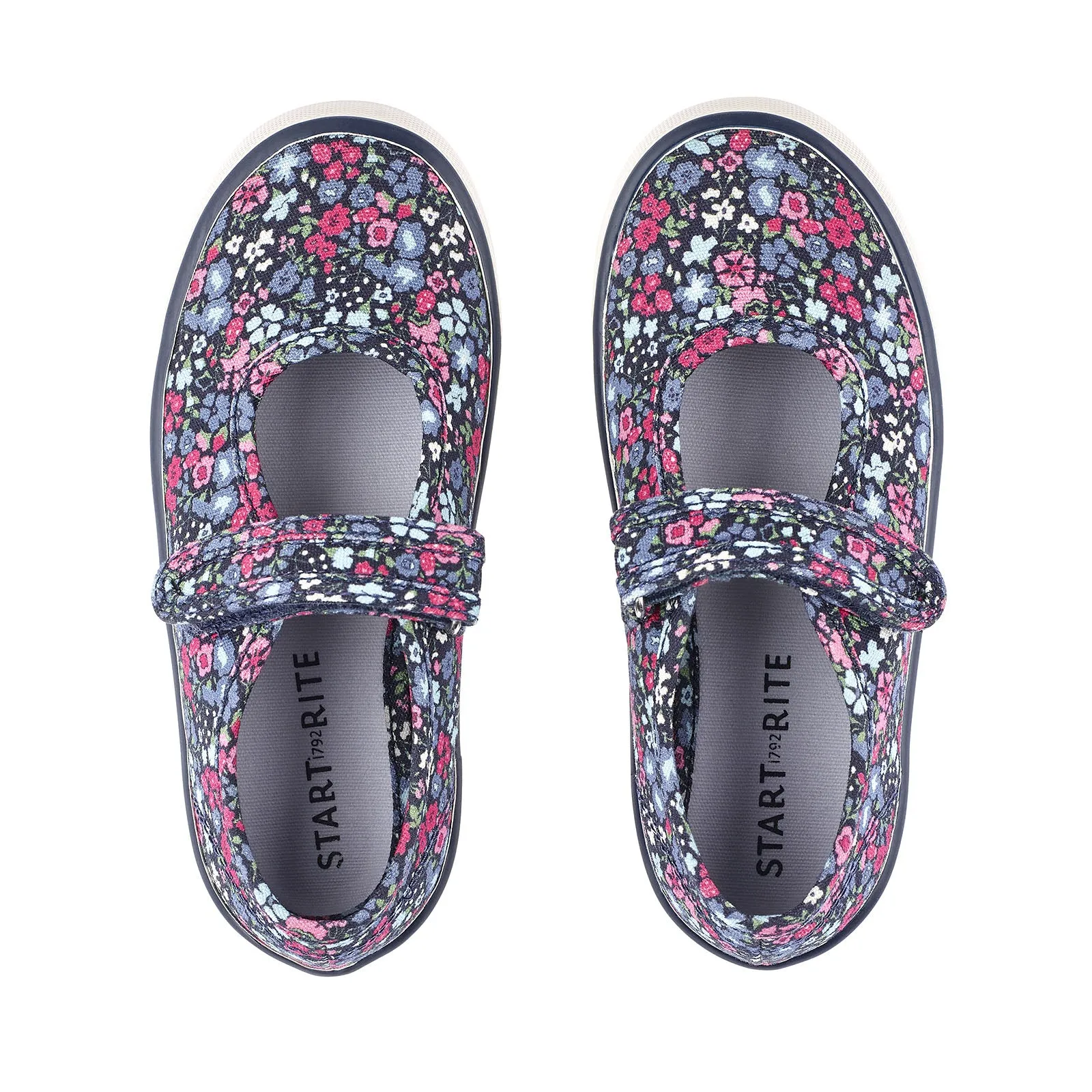 Start-Rite Blossom Navy Floral Canvas
