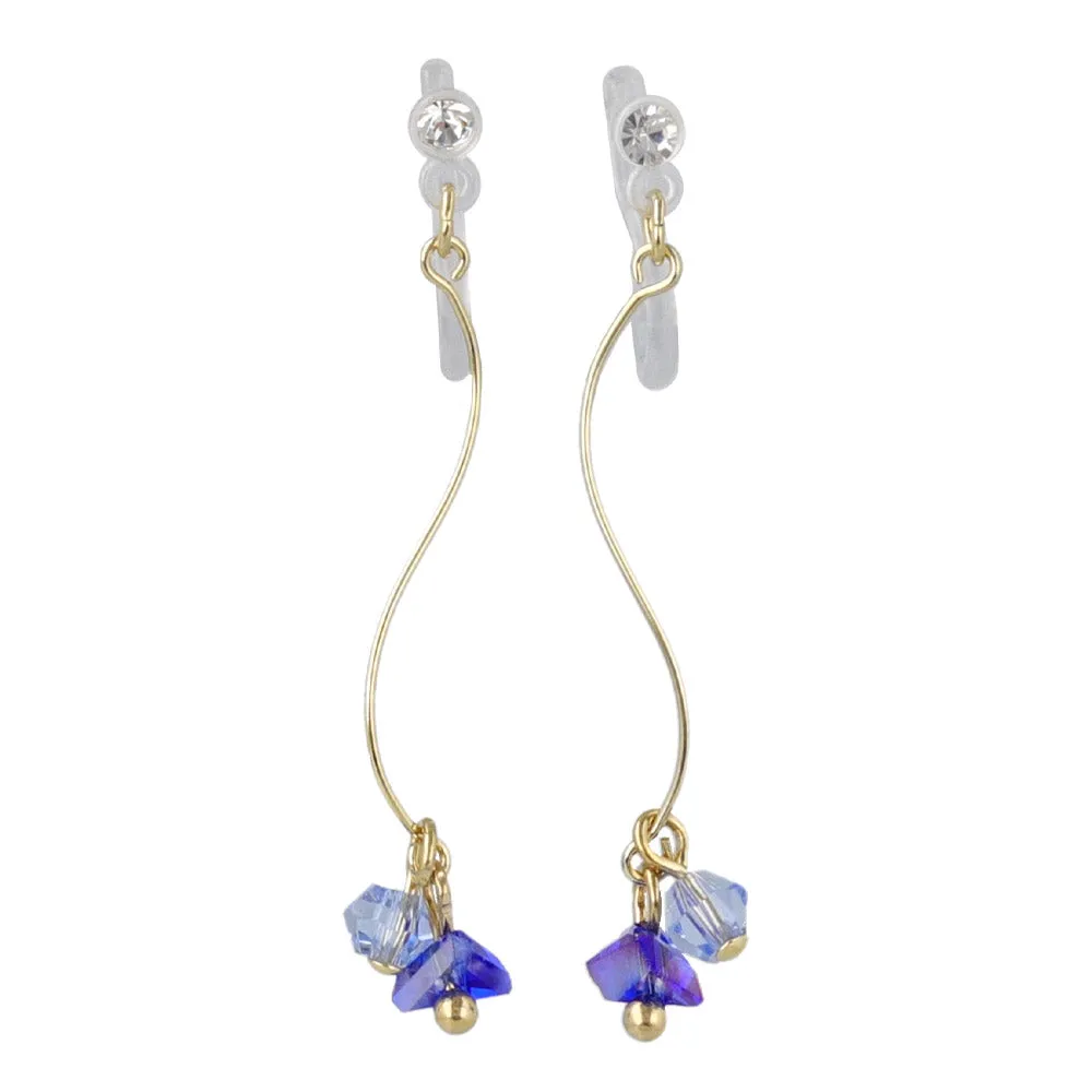 Stone Cluster Drop Invisible Clip Ons