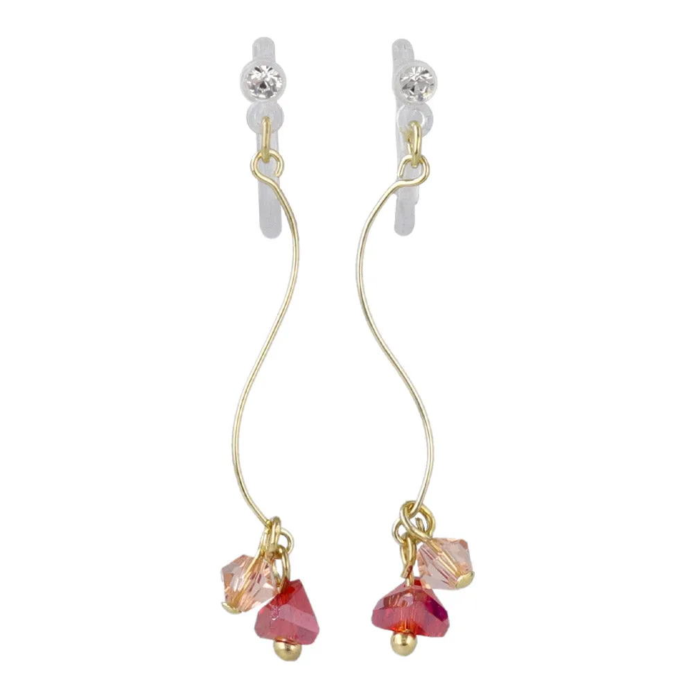 Stone Cluster Drop Invisible Clip Ons