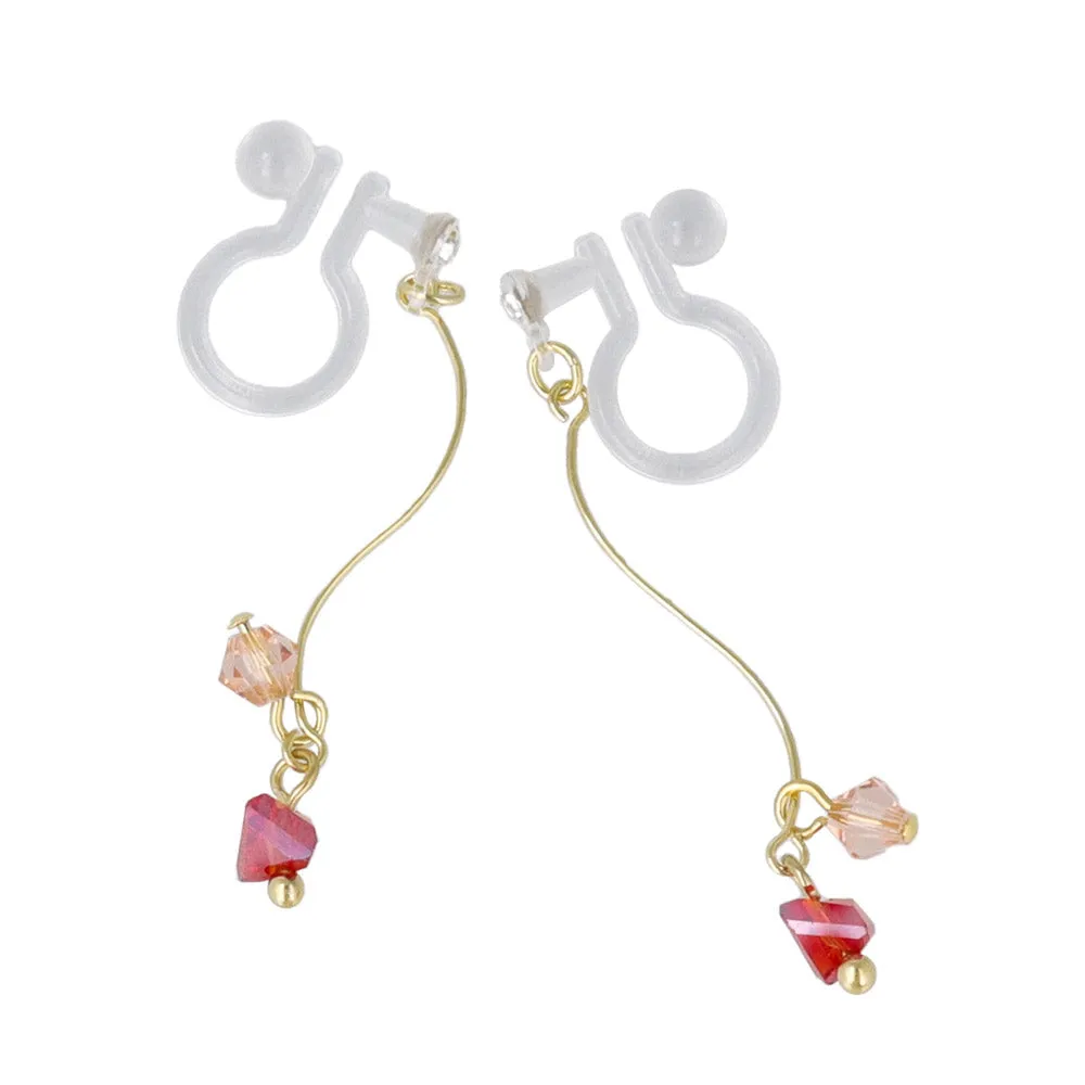 Stone Cluster Drop Invisible Clip Ons