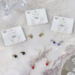 Stone Cluster Drop Invisible Clip Ons