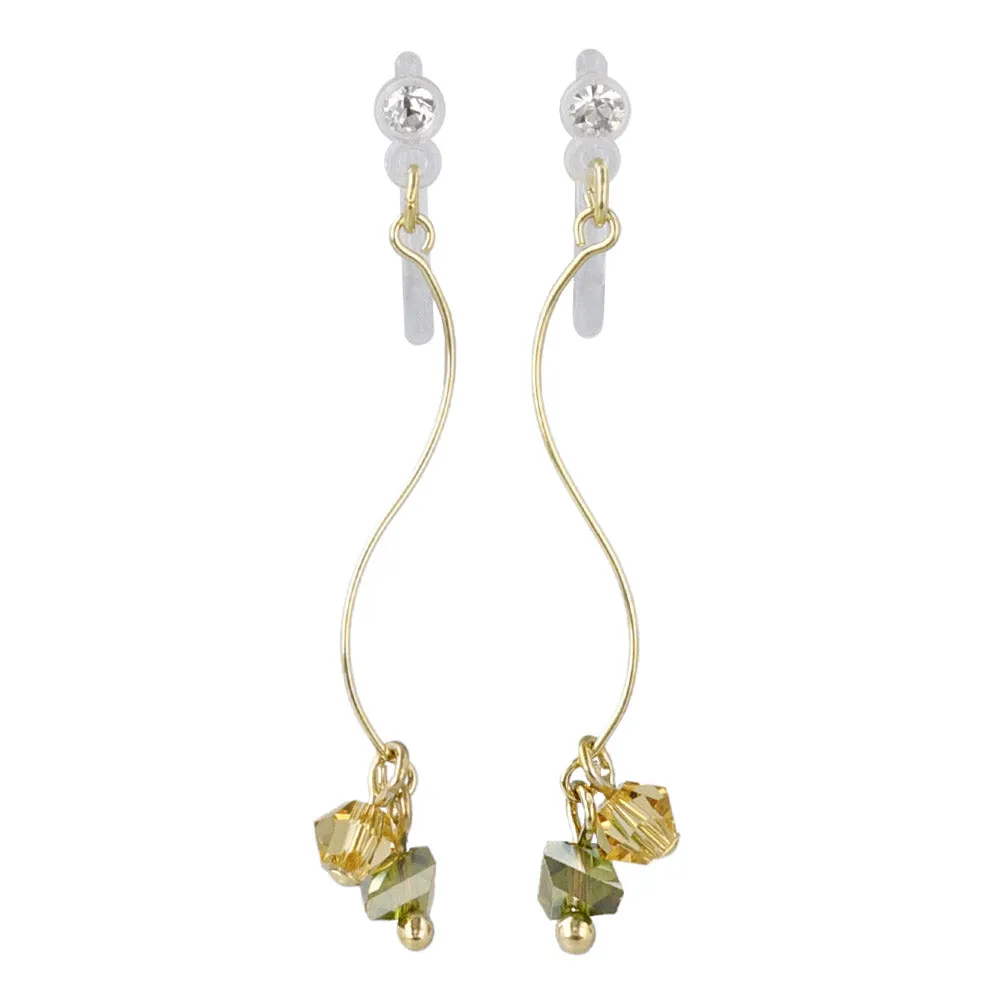 Stone Cluster Drop Invisible Clip Ons