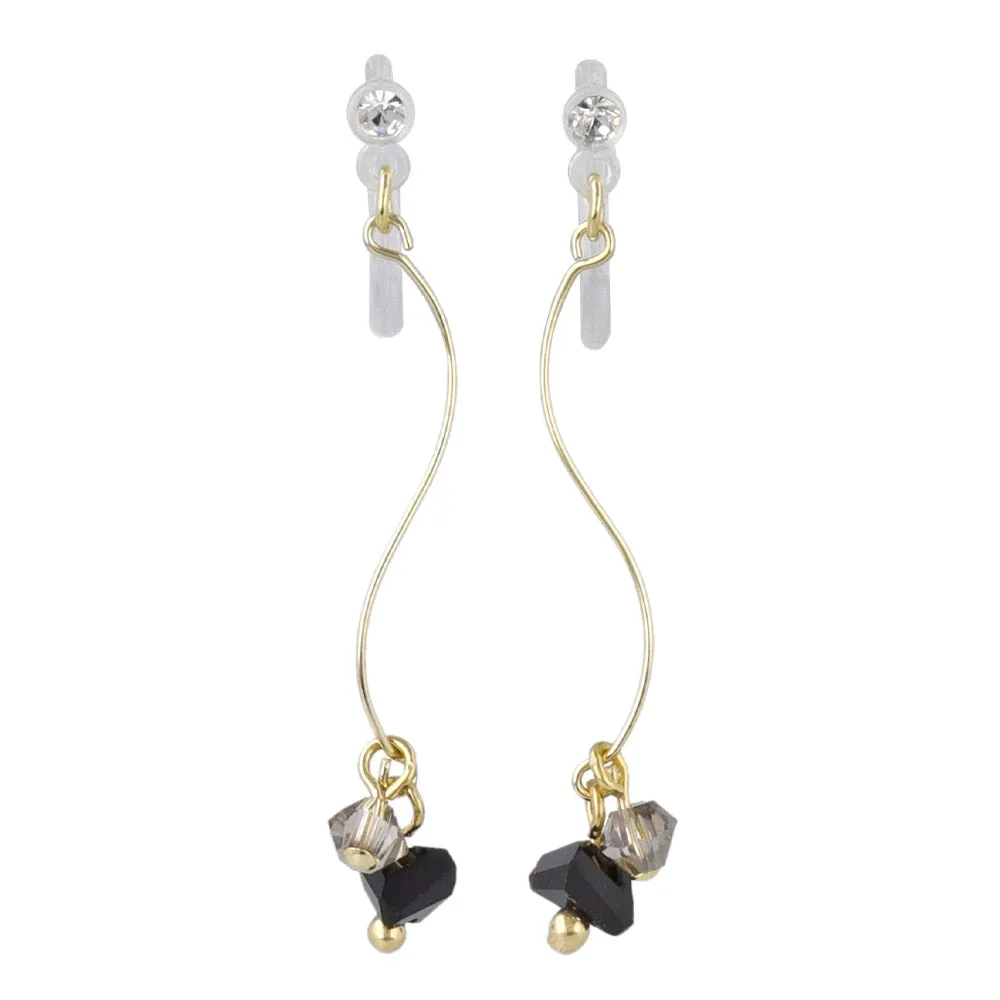 Stone Cluster Drop Invisible Clip Ons