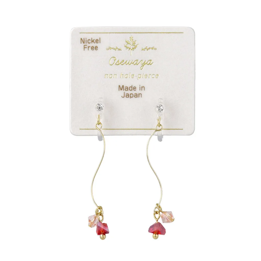 Stone Cluster Drop Invisible Clip Ons