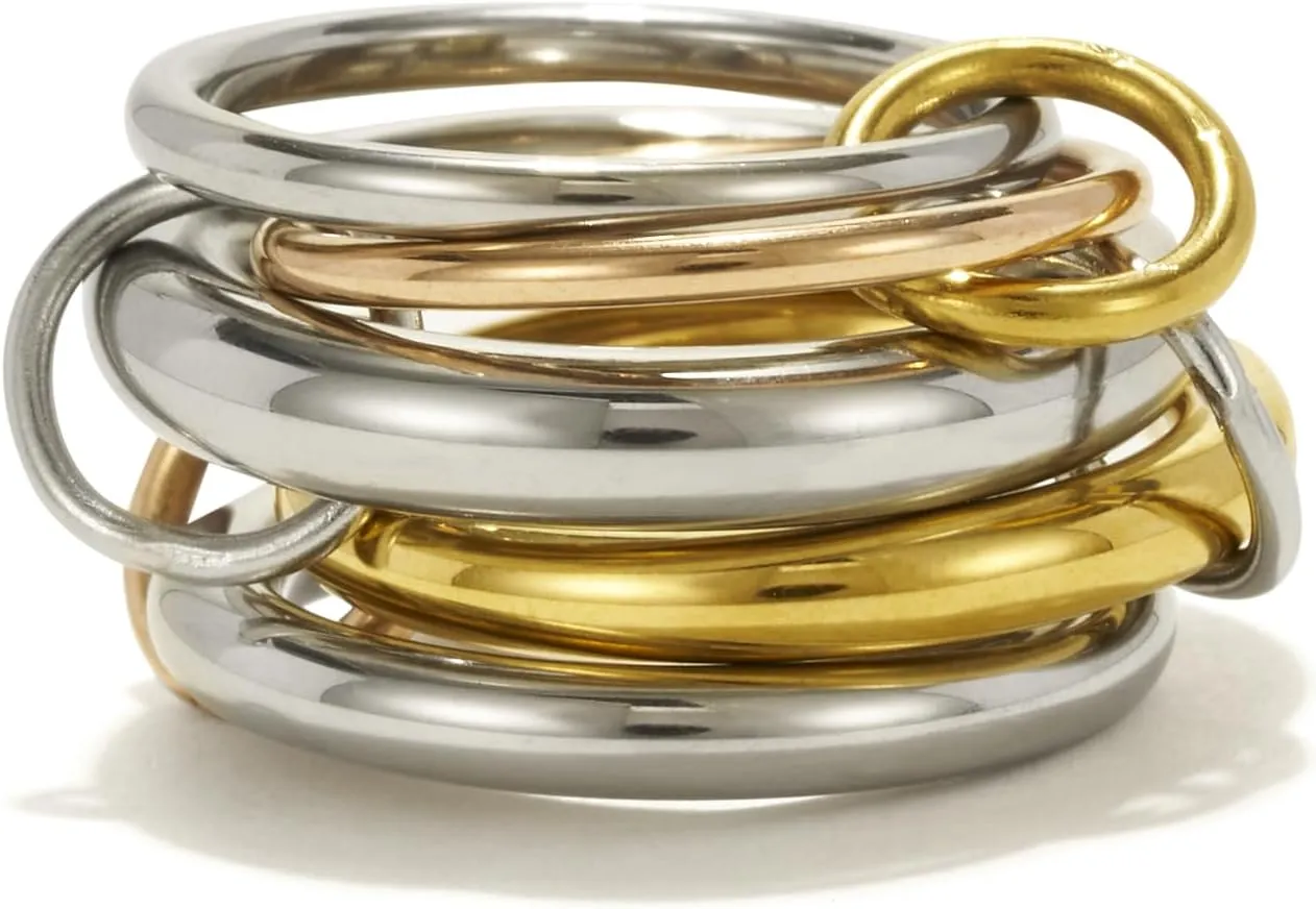 Trio Linked Ring, stackable Ring, Minimalism style for women, Never Tarnish