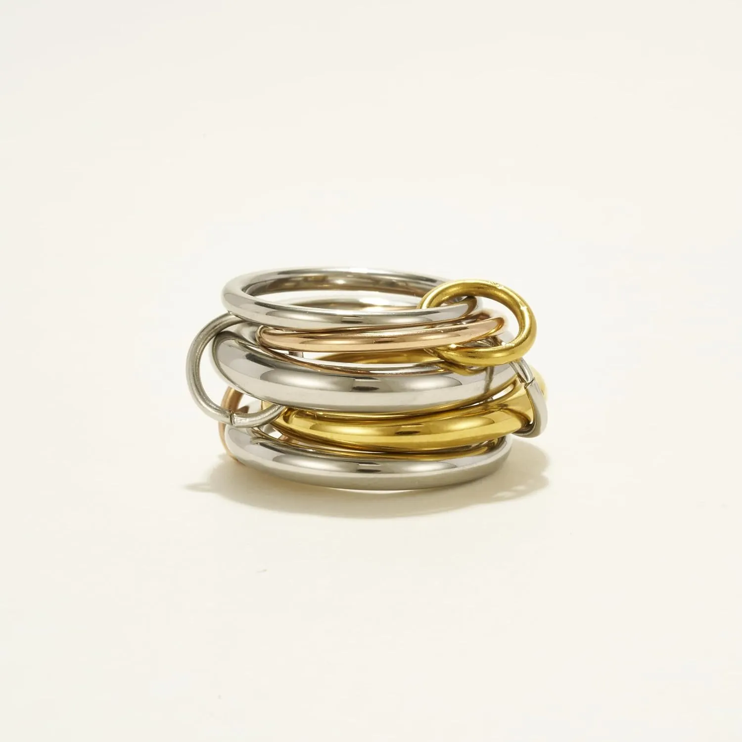Trio Linked Ring, stackable Ring, Minimalism style for women, Never Tarnish