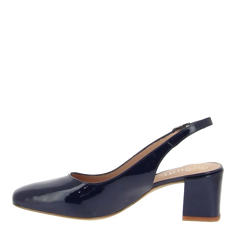Unisa Lauri Patent Navy Slingback Pump