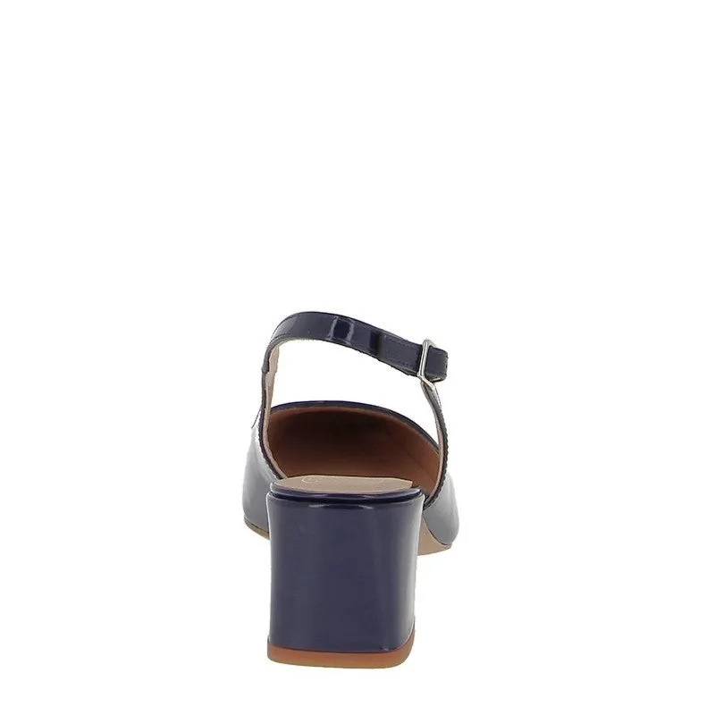 Unisa Lauri Patent Navy Slingback Pump