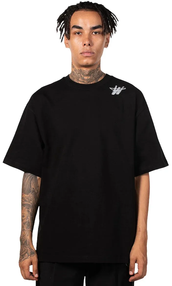 We11done Cotton WD Logo T-Shirt Black