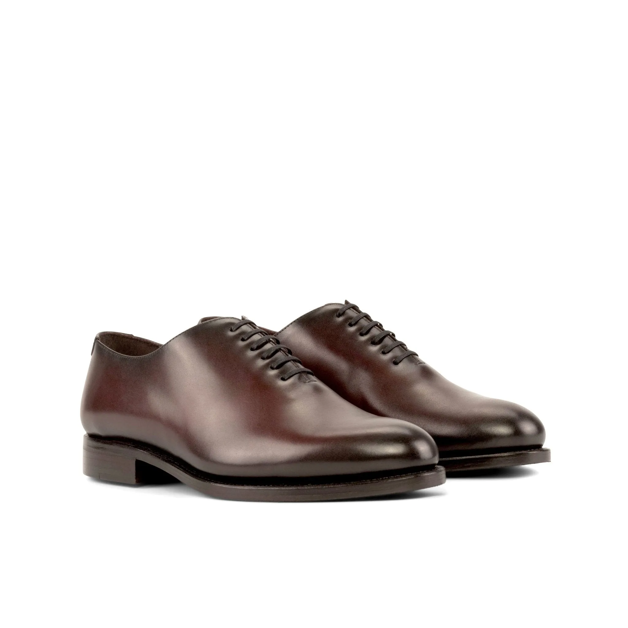 Whole Cut Oxford in Burgundy Box Calf