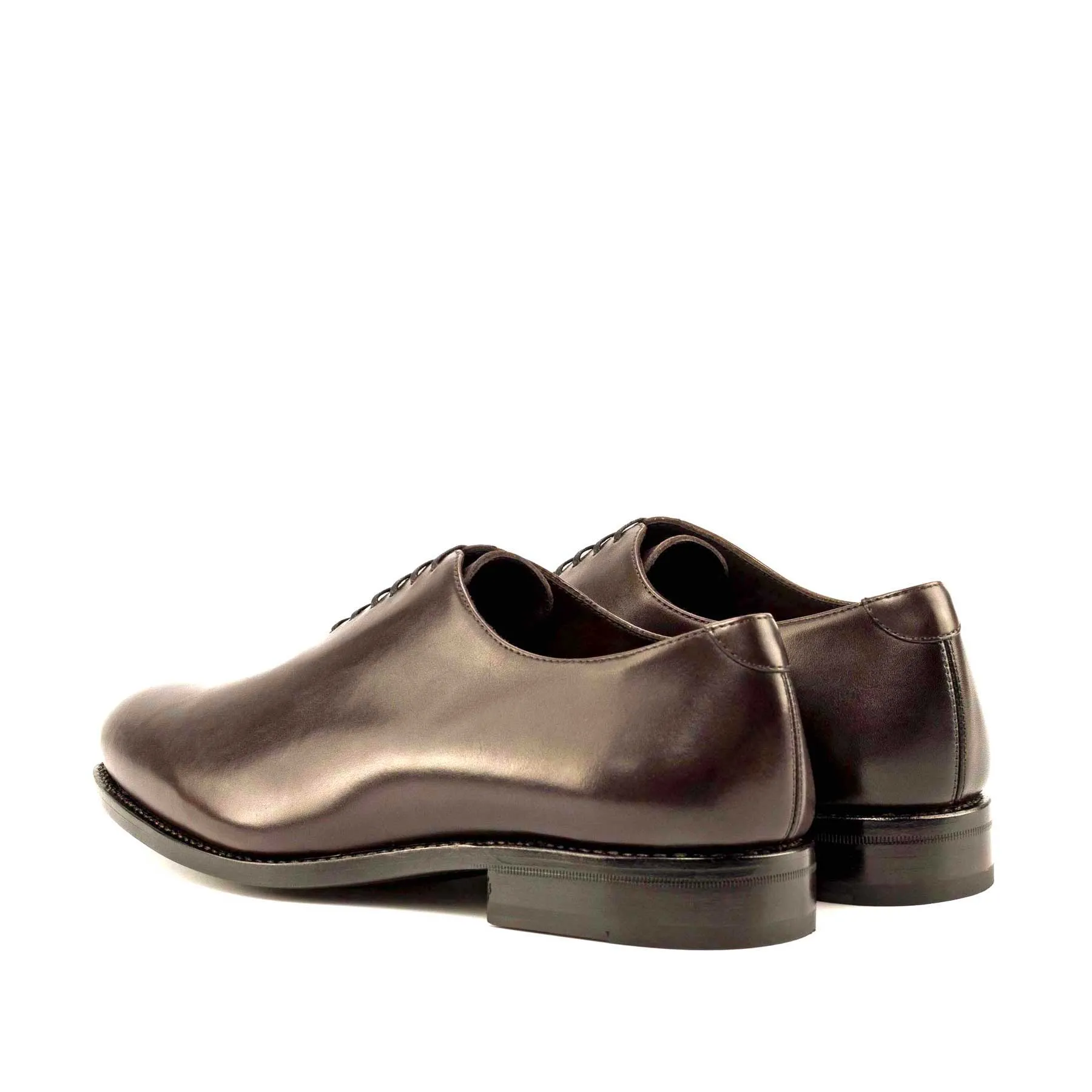 Whole Cut Oxford in Dark Brown Box Calf