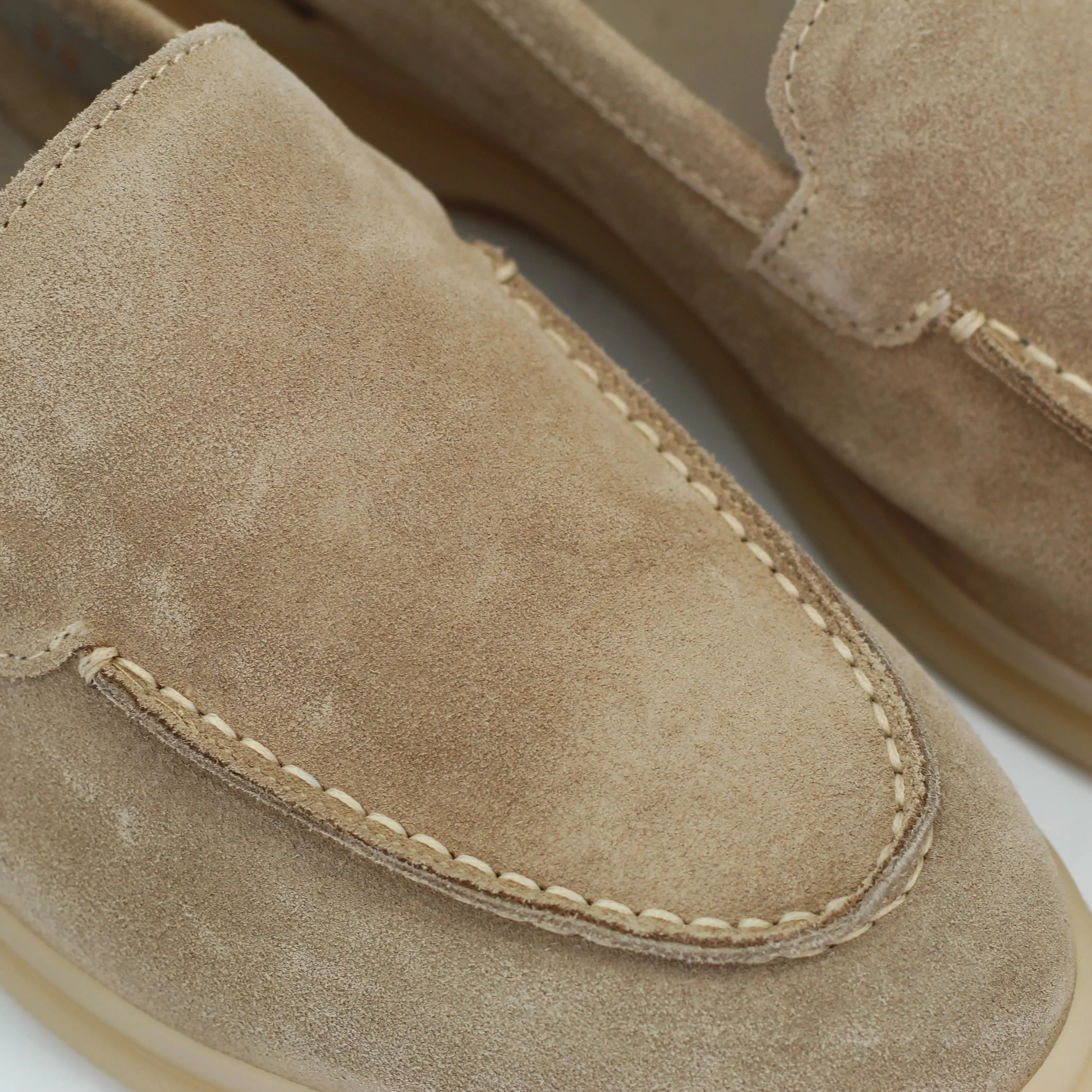 Women's loafer in calf leather suede cashmere nude spring (BRD11200)