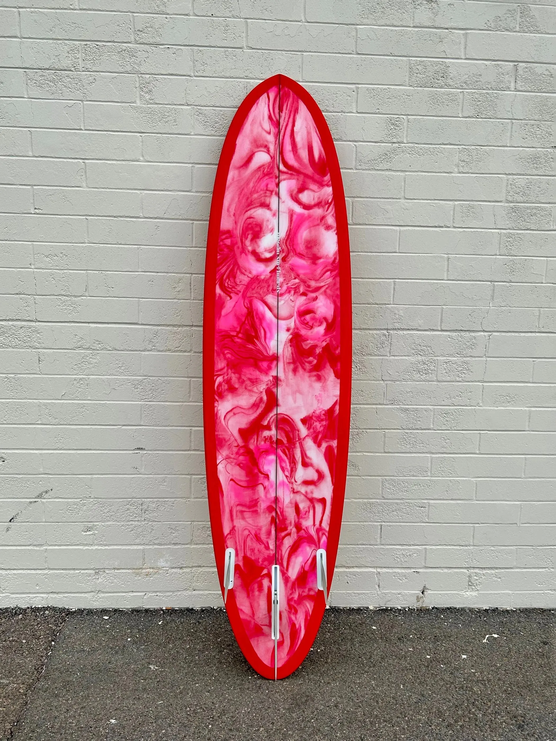Woodin Surfboards | 7’4” Gypsy Eye Cherry Red Surfboard