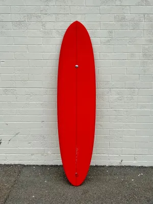 Woodin Surfboards | 7’4” Gypsy Eye Cherry Red Surfboard